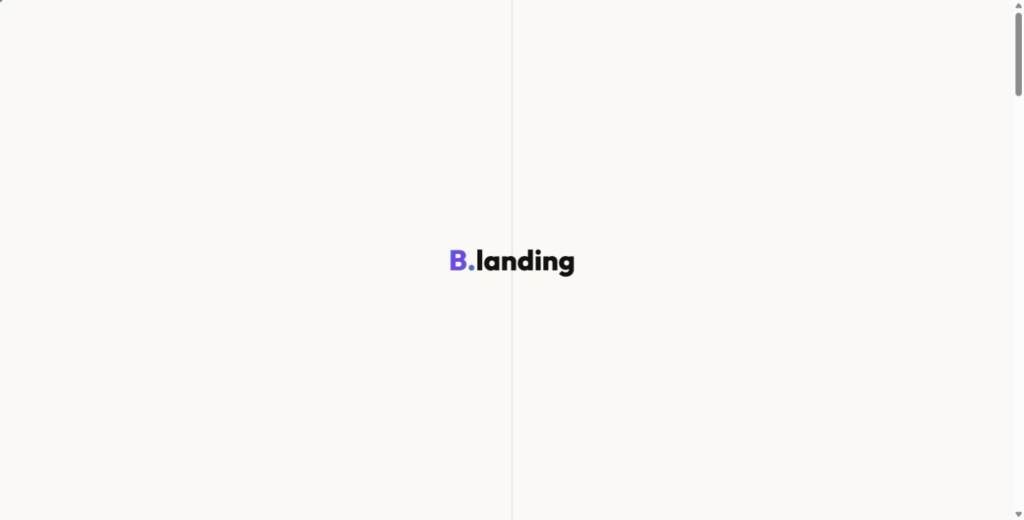 B.landing FutureTech 기업 홈페이지 화면